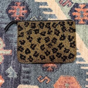 Lucky Brand Leopard Print Beaded Bag